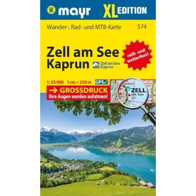 Abbildung von Mayr Wanderkarte Zell am See, Kaprun XL 1:25.000: Wander , Rad und Mountainbikekarte, extra grossdruck, reiß wetterfest