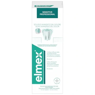 Abbildung von ELMEX Sensitive Mundspülung, Remineralisierung, Alkoholfrei, Mildes Minzearoma, 400 ml, 2 Flaschen, Für Erwachsene mit empfindlichem Zahnfleisch