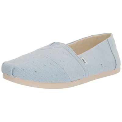 Abbildung von TOMS Damen Alpargata Flacher Slipper, Pastel Blue Speckled, 36 EU