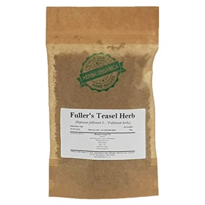 Abbildung von Wilde Karde Kraut/Dipsacus Fullonum L/Fuller&#039;s Teasel Herb # Herba Organica Carde, weis Distelen, Färberkarte, (50g)