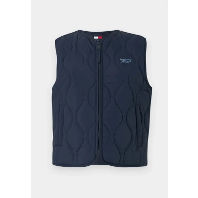 Abbildung von Tommy Jeans Onion Quilt VEST Weste, Damen, Größe: 32, Dark night navy