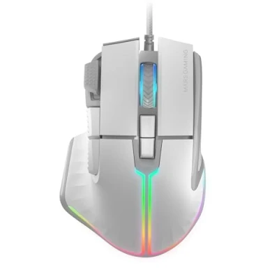 Abbildung von MARSGAMING Mars Gaming MM XT, RGB Maus, Ergonomisches Design mit Daumenauflage, 12800DPI Optischer Sensor, 9 Konfigurierbare Tasten, Huano Switches, Software Steuerung, Multiplattform, Weiß