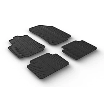 Abbildung von Gledring 0721 Fußmattensatz Gummi vorne und hinten 4 schwarz 750mm 550mm