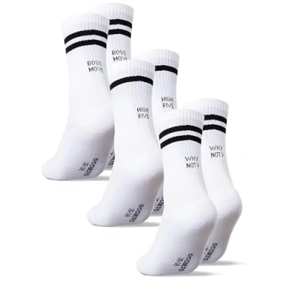 Abbildung von Occulto Damen &amp; Herren Statement Tennis Socken 3er Pack (Modell: Leo) Cool 35 38