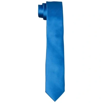 Abbildung von DonDon Krawatten für Herren handgefertigt Seiden Look 6 cm Krawatte Blau