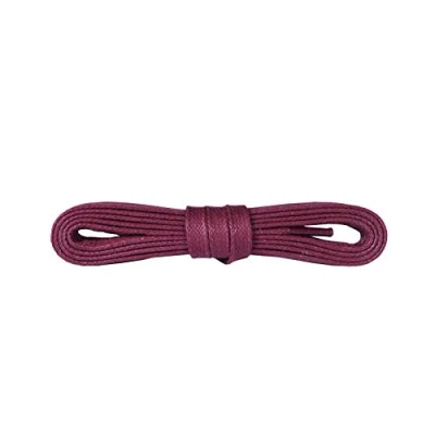 Abbildung von Kaps Gewachste Schnürsenkel für Schuhe &amp; Stiefel, 100% feinste Baumwolle, Breite: 5 mm, (120 cm 47 zoll 6 8 Schnürösenpaare / 26 Bordeauxrot)