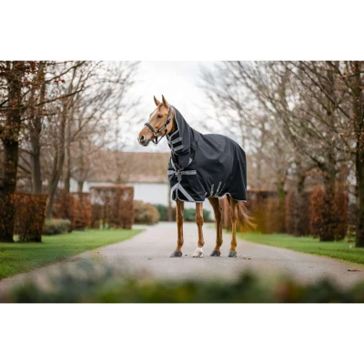 Abbildung von Amigo Turnout Rug Integrated 1200D 150g Black/Titanium Grey/Silver 160/213 Agradi.deVerkauft von Agradi