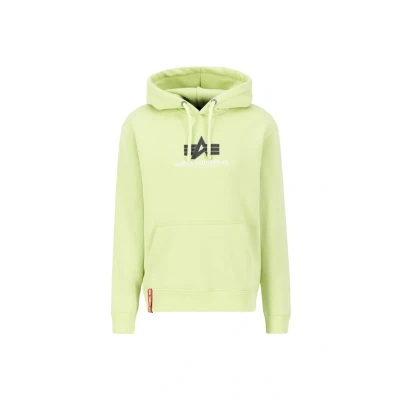 Abbildung von Alpha Industries Basic Kapuzenpullover, Herren, Größe: Large, Arctic lime