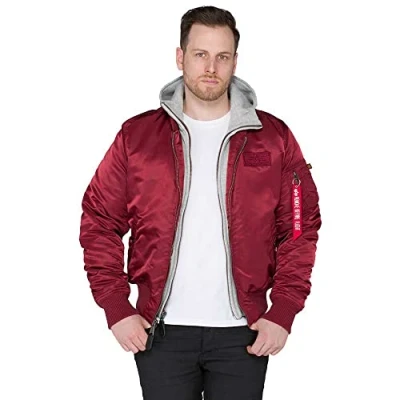 Abbildung von Alpha Industries MA1 DTEC Übergangsjacke, Herren, Größe: XXL, Burgundy