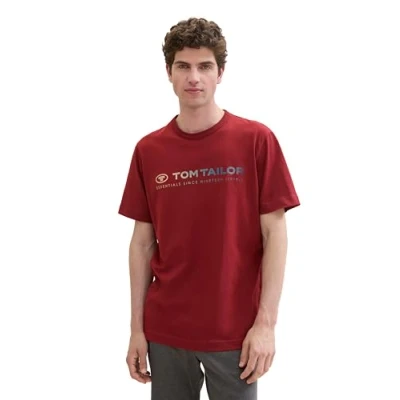 Abbildung von TOM TAILOR Herren 1034536 T Shirt, 13721 Burgundy Dark Red, XL EU