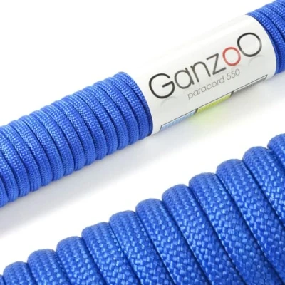 Abbildung von Ganzoo Paracord 550 Seil Royal Blau 4mm Schnur Typ 3, Nylon &amp; Polyester, ideal für Basteln von Hundeleine Halsband Armband/Camping Survival und Outdoor 3 Meter Allzweckseil 7 Innenstränge