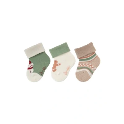 Abbildung von Sterntaler Unisex Baby Socken 3er Weihnachtenen, Eukalyptus, 14 EU