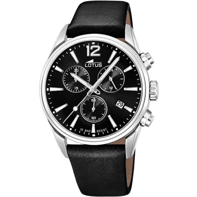 Abbildung von Lotus Herren Chronograph Quarz Uhr mit Leder Armband 18691/3