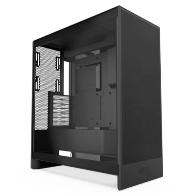 Abbildung von NZXT H7 Flow Mid Tower ATX Airflow Gehäuse Bis zu 3 x 120 mm Lüfter im Boden zur direkten GPU Kühlung Frontlüfter 420 Kühler Trägerplatte vorn Kabelmanagement Schwarz