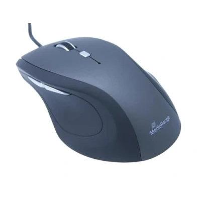 Abbildung von MediaRange kabelgebundene 5 Tasten Maus mit optischem Sensor, schwarz/grau