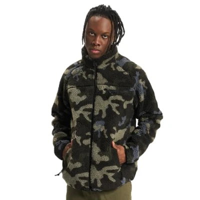 Abbildung von Brandit Teddy Fleecejacke, Herren, Größe: Medium, Darkcamo