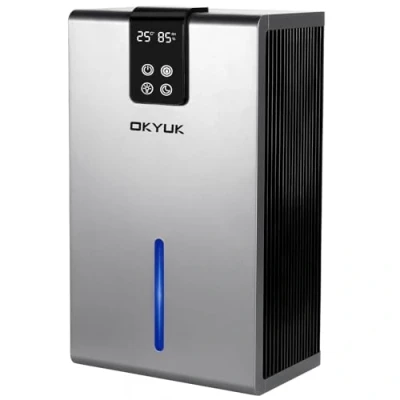 Abbildung von Luftentfeuchter Elektrisch 2700ml, für Zuhause mit automatischer Abschaltung, 7 Farben LED Licht, ideal Wohnmobil, Badezimmer, Schlafzimmer,Keller (Grau)