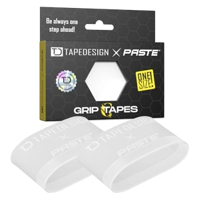 Abbildung von TAPEDESIGN Schienbeinschonerhalter Grip Tapes aus Silikon, Fußball Männer, Frauen, Transparent Halterung für Fussball Stutzen, Stutzentape, durchsichtig