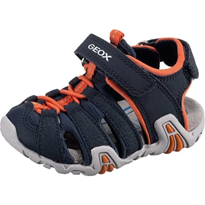 Abbildung von Geox Jungen B Kraze Sandalen, Navy Orange, 27 EU