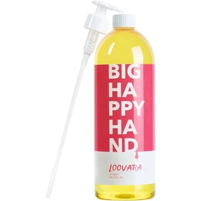 Abbildung von Loovara Massageöl Liebes Öl XXL 1000 ml BIG HAPPY HAND Vegan, dermatologisch getestet als fürs Vorspiel und Partnermassage &amp; mit Sexspielzeug Sextoys geeignet