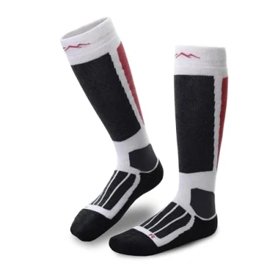 Abbildung von gipfelsport Skisocken für Kinder, Herren und Damen Dicke Socken aus Merinowolle, warme Merino Snowboardsocken, 1x Paar Skistrümpfe, Weiß, Größe 36 38