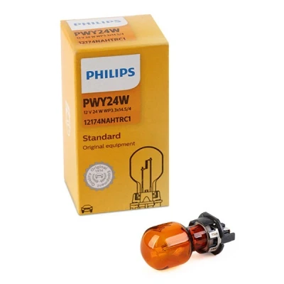 Abbildung von PHILIPS 12174NAHTRC1 Glühlampe, Blinkleuchte gelb 12 24 PWY24W VOLKSWAGEN: Golf 7, Touran II, 7 Variant, SKODA: Karoq Off Road, Octavia 3 Combi