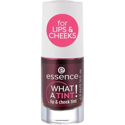 Abbildung von essence WHAT a TINT! lip &amp; cheek tint, Highlighter, Nr. 01 Kiss from rose, pink, sofortiges Ergebnis, langanhaltend, natürlich, vegan, Mikroplastik Partikel frei, Nanopartikel frei (4,9ml)