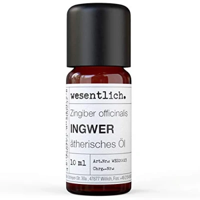 Abbildung von Ingweröl reines ätherisches Öl von wesentlich. 100% naturrein aus der Glasflasche (10ml)