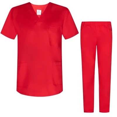 Abbildung von MISEMIYA Unisex Schrubb Set Medizinische Uniform mit Oberteil und Hose ref.8178 X Small, Rot