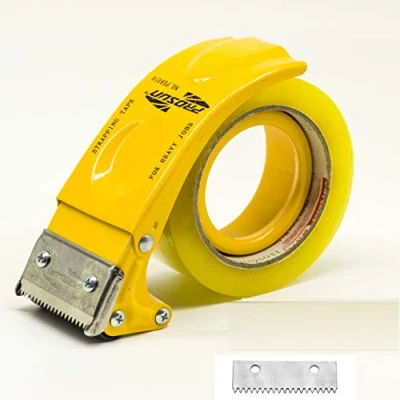 Abbildung von PROSUN Handheld Klebebandabroller, mit extra Klinge Verpackung Karton fadensiegelung Cutter, 48 mm/50 mm (5,1 cm) Gelb