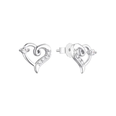 Abbildung von Amor Paar Ohrstecker », 2023013«, mit Zirkonia (synth.)