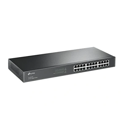 Abbildung von TP Link TL SG1024 24 Port Gigabit Netzwerk Switch ( 19 Zoll Rack Montage, 24*RJ 45 LAN Ports, Metallgehäuse, , unmanaged, Plug und Play, Lifetime Garantie) schwarz