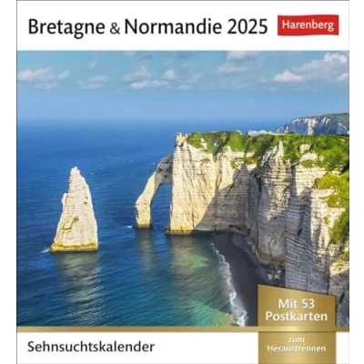 Abbildung von Bretagne &amp; Normandie Sehnsuchtskalender 2025 Wochenkalender mit 53 Postkarten: Postkarten in einem Urlaubsflair. ... zum Aufhängen (Sehnsuchtskalender Harenberg)