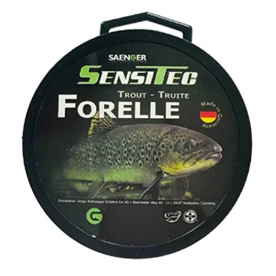 Abbildung von Sensitec monofilie Angelschnur aus Nylon, 400m, Zielfischschnur, Angelsehne,Bastelschnur (Forelle, 0,20 mm)