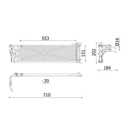 Abbildung von MAHLE ORIGINAL CLC 306 000P Ölkühler, Automatikgetriebe