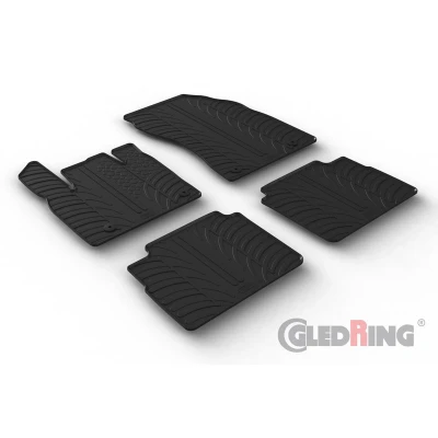 Abbildung von Gledring 0806 Fußmattensatz Gummi vorne und hinten 4 schwarz