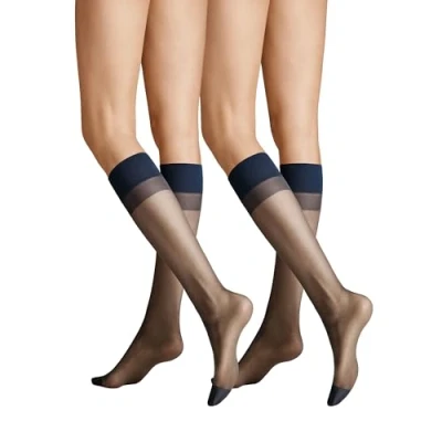 Abbildung von Hudson Damen Matt Fein Kniestrümpfe Lilly Put, 2er Pack, 20 DEN, Gr. 35/41, Blau (Marine 0335)