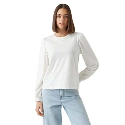 Abbildung von Vero Moda Vmkerry LS O NECK VMA NOOS Langarmshirt, Damen, Größe: Small, Snow white
