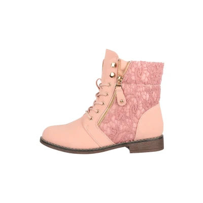 Abbildung von Elara Herbst Schnürstiefelette, Damen, Größe: 41, Rosa Schuhe