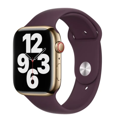 Abbildung von Apple Watch Armband Original Silikon und TPU (weich) Lila Geeignet für Series 1 9 / SE Ultra (2)