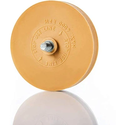 Abbildung von BenBow Folienradierer 90mm Vanille Aroma ohne Adapter handelsübliche Bohrmaschinen, Akku Schrauber, Geradschleifer geeignet Zierfolien, Zierstreifen Aufkleber und Kleberückstände