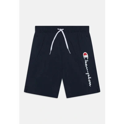 Abbildung von Champion Jungen Legacy Icons Beachshorts B Crinkle Taslon Contrast Logo Badehose, Marineblau, 11 12 Jahre