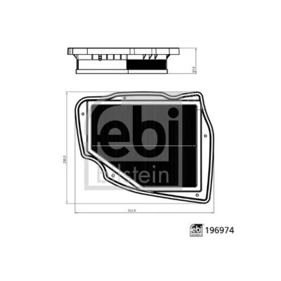 Abbildung von FEBI BILSTEIN 196974 Luftfilter 58mm 251mm 312mm Filtereinsatz mit Vorfilter