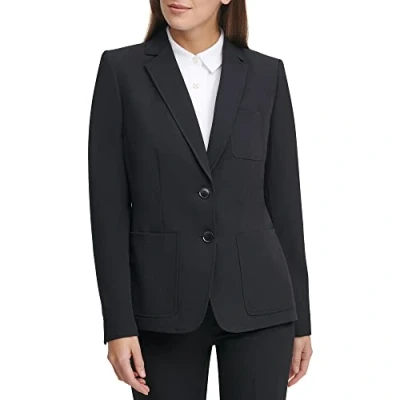 Abbildung von Tommy Hilfiger Damen Business Jacket with Flattering Fit and Single Button Closure Blazer, Schwarz, 38
