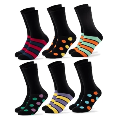 Abbildung von Occulto Herren Bunte Socken 6er Pack (Modell: Moritz) Punkte Streifen 39 42