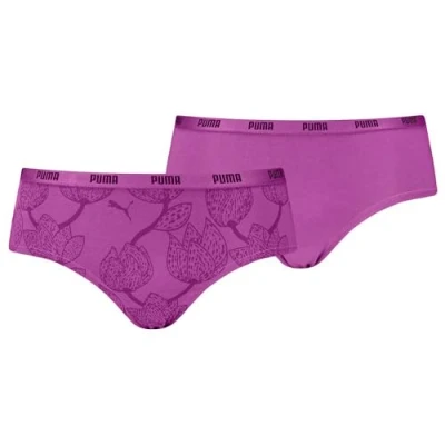 Abbildung von Puma Damen Hipster Unterwäsche, Rosa, XS (2er Pack)
