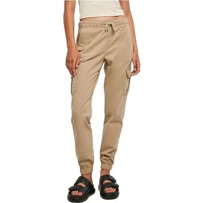 Abbildung von Urban Classics HIGH Waist Cargohose, Damen, Größe: XXL, Unionbeige