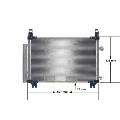 Abbildung von MAHLE ORIGINAL AC 806 000S Klimakondensator mit Trockner, ohne Druckschalter 16 10,15 488 TOYOTA: Yaris II Hatchback, Auris Hatchback