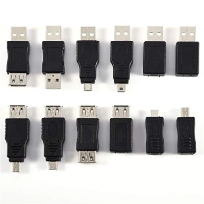 Abbildung von 12 Stück USB2.0 Adapter, USB Stecker auf Micro Buchse, mehrere Adapter Micro/ Konverter Anschluss