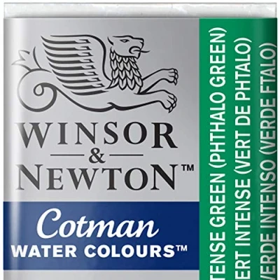 Abbildung von Winsor &amp; Newton 0301329 Cotman Aquarellfarbe mit guter Transparenz, hervorragender Tönungsstärke und guten Maleigenschaften, Wasserfarbe im 1/2 Napf Intensivgrün